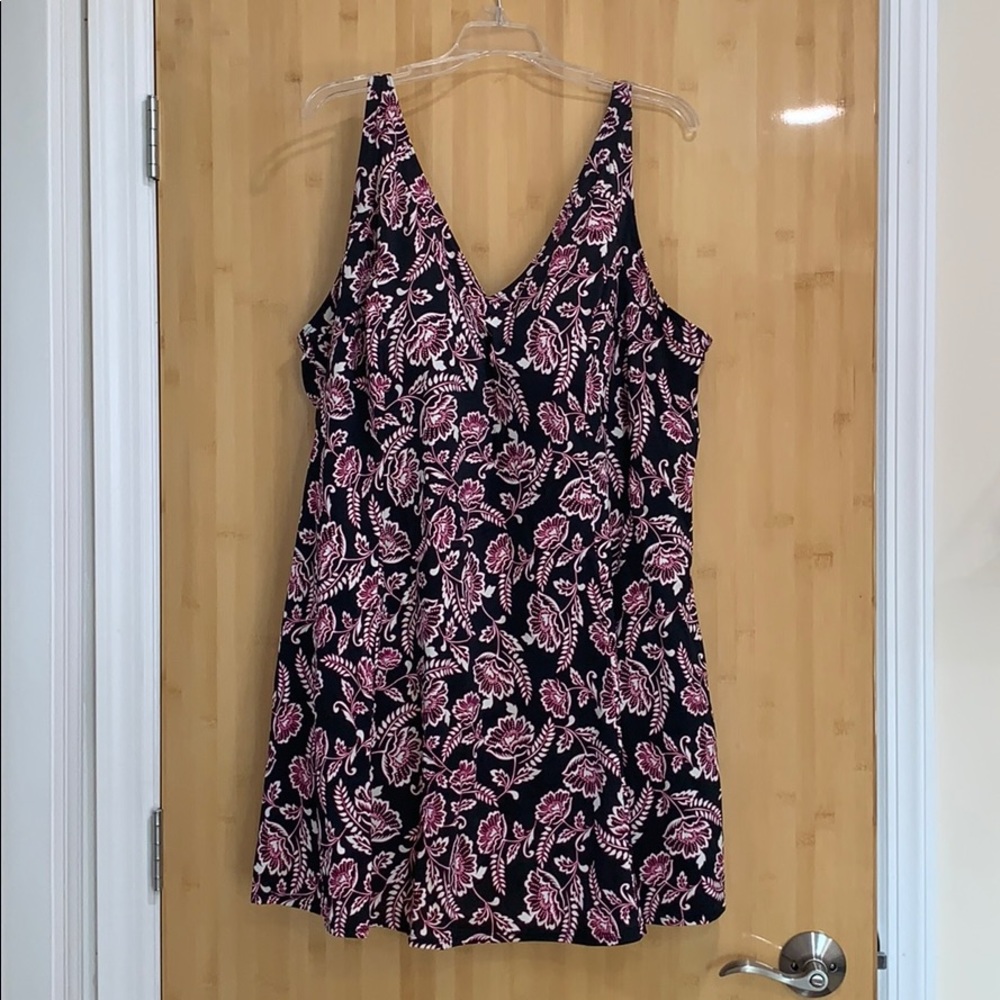 Plus Size One Piece Floral Swimsuit